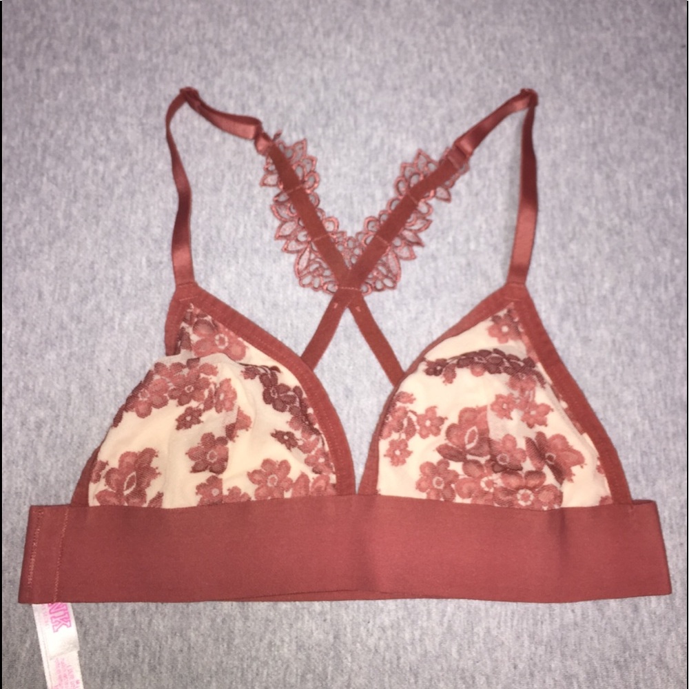 PINK Lace Bralette: Medium